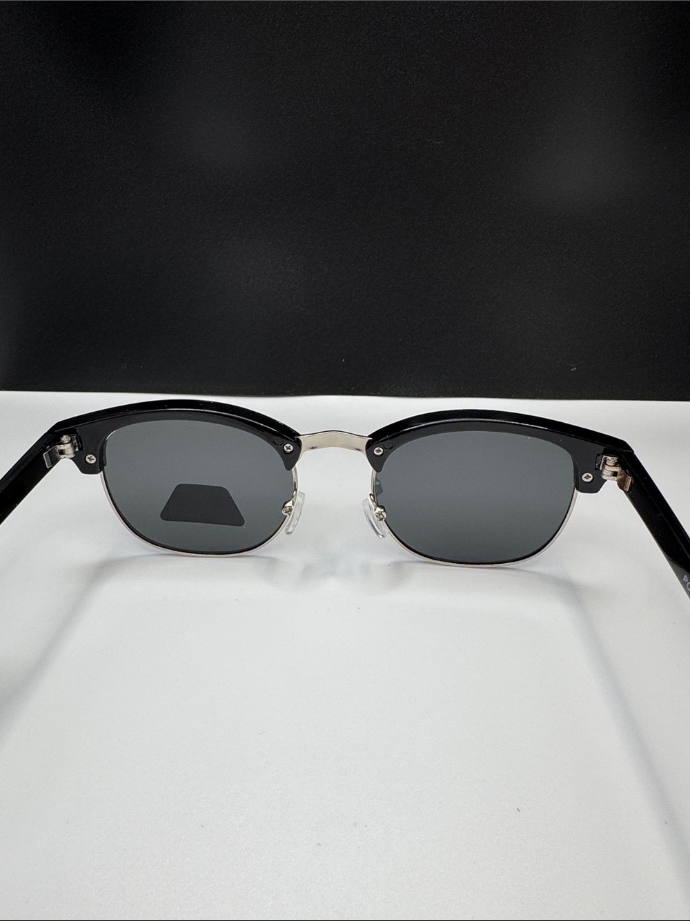 Classic Clubmaster-Style Polarized Sunglasses in Black - Picture 8 of 8